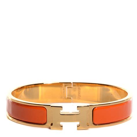 bracelet orange hermes|hermes enamel h bracelets.